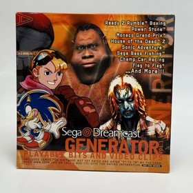 Vintage Sega Dreamcast Generator Vol 1 Demo Disc 1999 Complete USA Promo NFS CIB