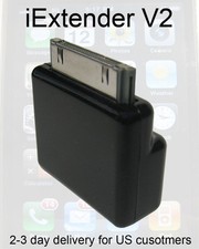 Dock Extender V2 30 pin Adaptor Black Basic X1 deal for iPods iPhones iPads etc.