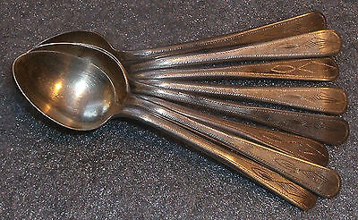 Fine Set 8 Antique Sterling Silver Demitassi Spoon • 121.58$