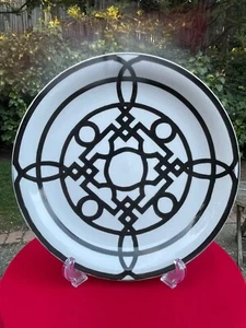 Z Gallerie weiß und schwarz Labyrinth Essteller 11" - Bild 1 von 3