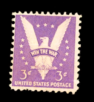 Estampilla postal de Estados Unidos Scott 905 Win The War 3 centavos sin usar sin goma de mascar Foto 1 de 2