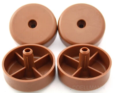 100 Möbelgleiter Kunststoff 55x19 mm braun Möbelfüsse mit Justierdorn per DHL - Bild 1 von 4