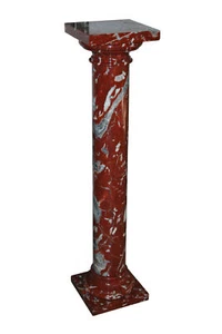Colonna Classica in Marmo Rosso Francia Red Marble Classic Column H 90cm - Picture 1 of 1