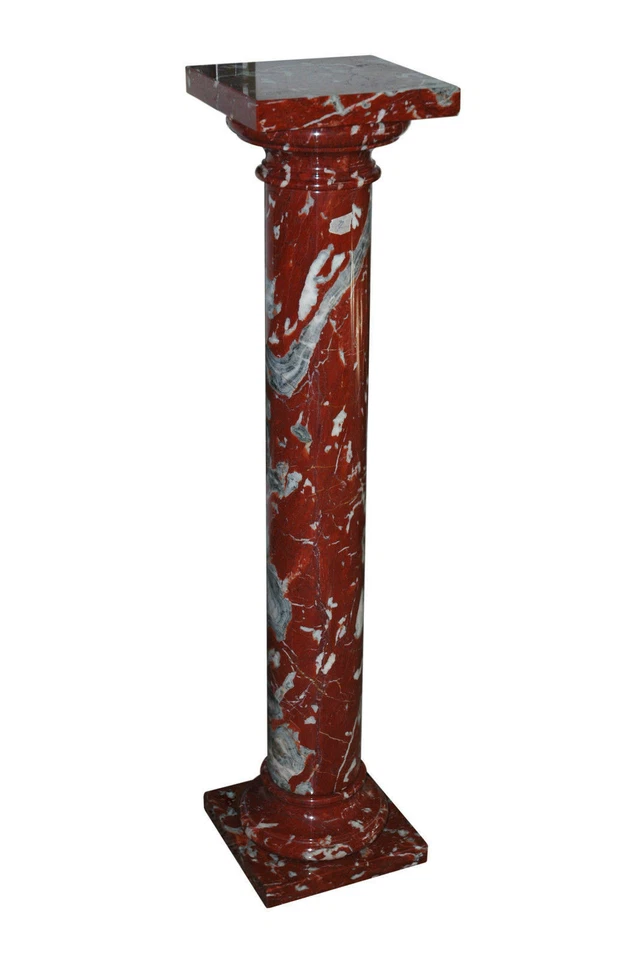 Colonne Classique En Marbre Rouge FRANCE Colonne Classique H 90cm - Photo 1/1