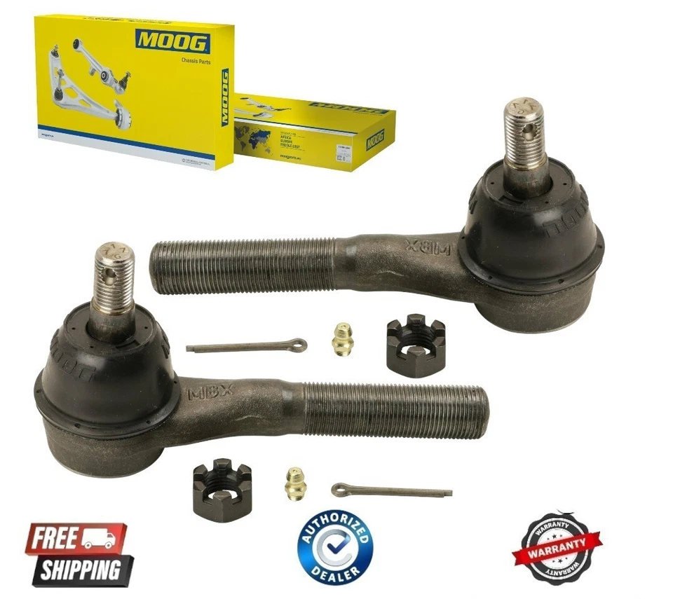 NEW MOOG Set Of 2 Outer Tie Rod End Pair F-150 F-250 F-350 Bronco Ranger RWD - Изображение 1 из 1