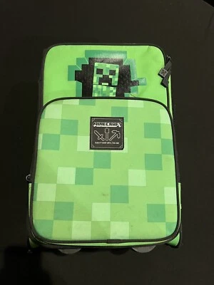 Mala rolante Jinx 18"" verde Minecraft Creeper com alça extensível - Imagem 1 de 4