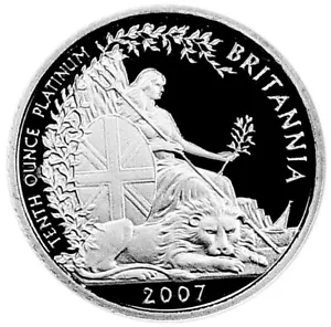 Gran Bretaña Reino Unido 2007 Britannia £10 Platino Prueba 691 Acuñado Envío Gratuito QEII - Imagen 1 de 4