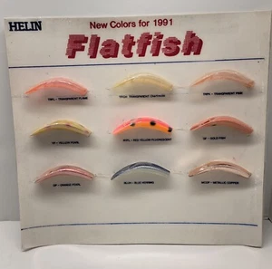 HELIN FLATFISH 1991 COLORS SALESMAN SAMPLE CARD VINTAGE - Picture 1 of 7