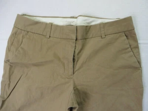 Womens J Crew Stretch Khaki Chino Cotton/Spandex Pants Size 8R Actual 33X30 - Picture 1 of 6