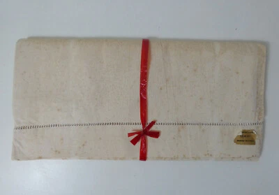 Drap ancien  neuf en lin-métis 220X300 vintage - Photo 1/4