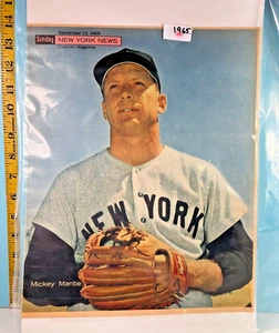 🔥1965 New York Newspaper Mickey Mantle Full Cover 🔥VERY RARE!! - Picture 1 of 3
