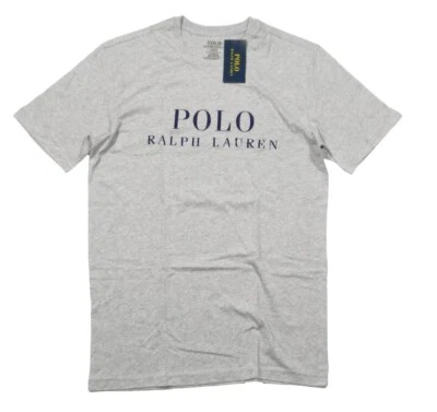 Polo Ralph Lauren Para Hombre Gris Brezo Logo Gráfico Estampado Cuello Redondo Camiseta para Dormir Foto 1 de 3