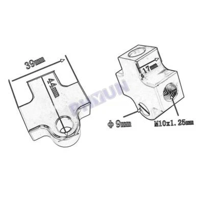 Conector de tubo de manguera de freno hidráulico de 3 vías para motocicleta ATV Foto 1 de 4