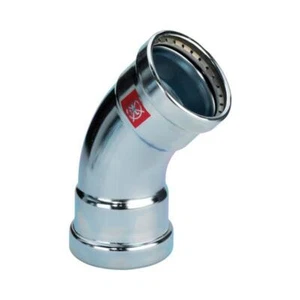 Viega Bogen 45 Grad mit SC Prestabo 1126XL in 76,1mm Stahl verzink - Bild 1 von 3
