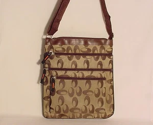 BOLSO DE HOMBRO CON CORREA AJUSTABLE LONA #MARRÓN #X519 - Imagen 1 de 2