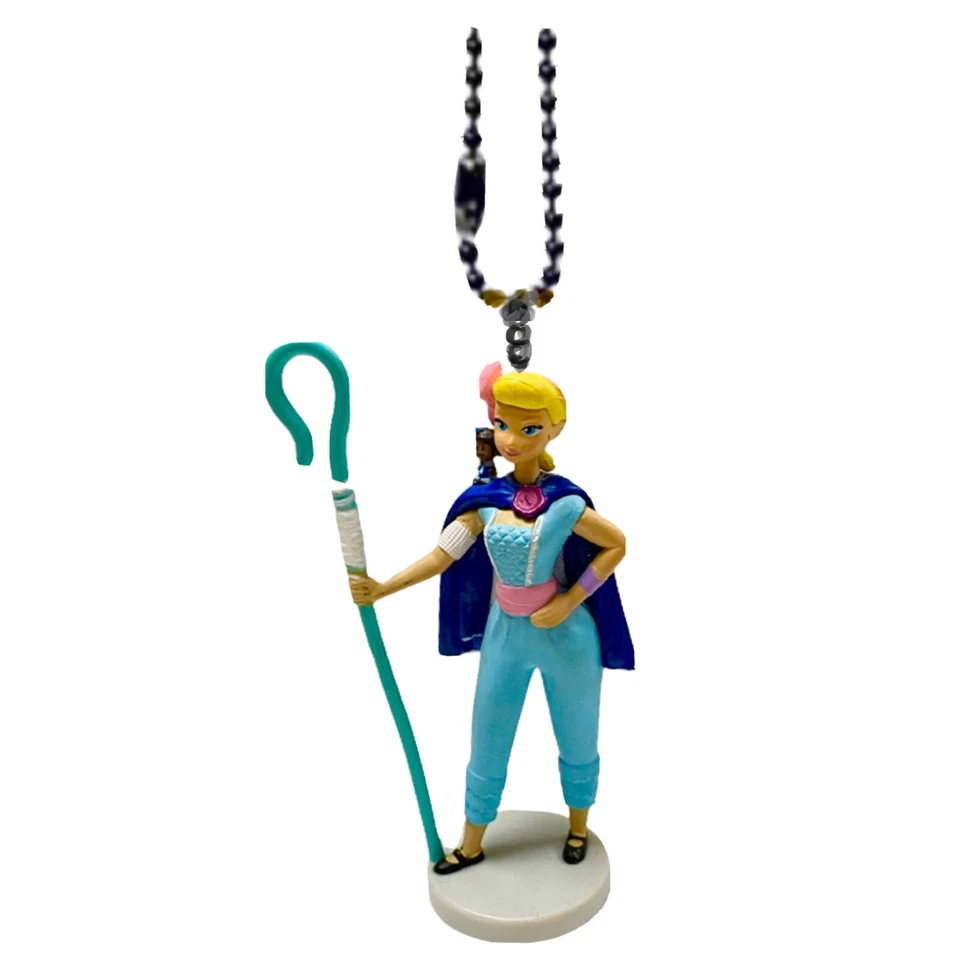 Disney Toy Story 4 Bo Peep Blue Key Ring Keychain Figure 3” Woody Friend Charm