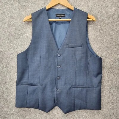 Colete Masculino 42R Azul Médio ALBERTO CARDINALI Terno Casamento Formatura Negócios - Imagem 1 de 4