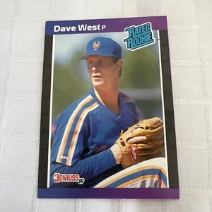 1989 Donruss Dave West Baseball Rookie Card #41 Mets Pitcher VGEX 1 Error - Picture 1 of 6