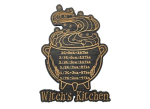 Witch's Kitchen 12203 Cauldron Measurement Conversion Magnet 5" H Wood - Picture 1 of 1