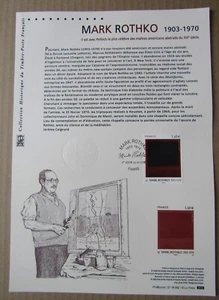 Document Philatélique 1er Jour : 52 2016 Mark Rothko 1903 1970 - Picture 1 of 1