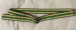 Vintage Double D Ring Polo By Ralph Lauren Nylon Belt OS Blue/Green/Yellow