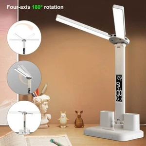 Lámpara de Escritorio LED Ajustable Puerto de Carga USB Control Táctil para Mesa de Oficina en Hogar - Imagen 1 de 15