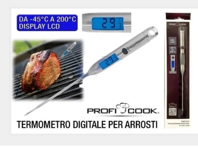 TERMOMETRO SONDA DIGITALE PER ALIMENTI COTTURA DOLCI CUCINA PROFICOOK 501 039 - Imagen 1 de 2
