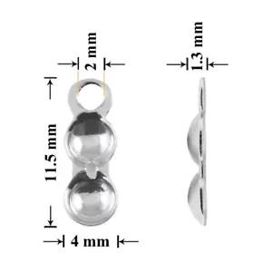 Sterlingsilber Muschelschalen Schalen Perlenspitzen Endkappe 11,5x4 mm * Fundstücke - Bild 1 von 1