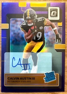 Donruss Optic 2022 - Calvin Austin III - Rookie classé - Purple Prizm Auto SP /35 - Photo 1/2