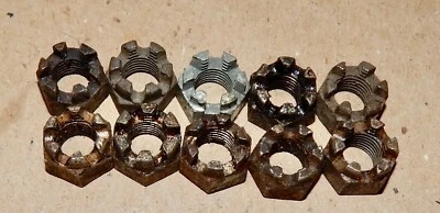 Castle Nuts 3/8" x 24 TPI NF Cotter Pin Type You Choose Amount USA 182I