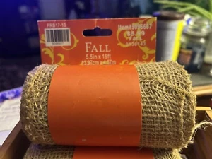 Burlap Ribbon 6"x15' Wreath Crafts Bows Gifts Trees Fall - Picture 1 of 4