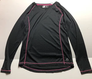 NWT RBX Long Sleeve Shirt Performance Active Top Size L Black Pink Trim Z1 X3 - Picture 1 of 4