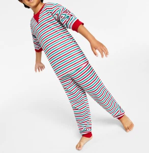Family Pajamas Matching Kids Thermal Holiday Stripe Pajama Set Size 8 NWT - Picture 1 of 1