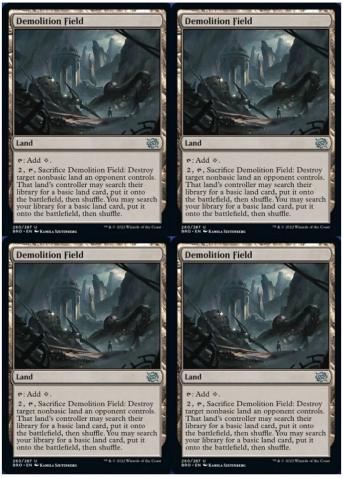 MTG - 4x DEMOLITION FIELD - The Brothers' War (U) - Image 1 of 1