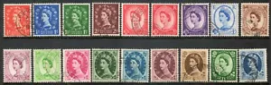GB QEII 1952 Wildings Tudor Crown Upright Wmk Set 18 SG515-531 VF/Used - Picture 1 of 1