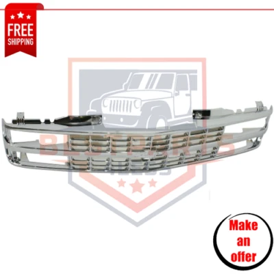 NEW Grille, Chrome Plastic for 1988-1993 Chevrolet C1500 / K1500 Foto 1 de 4