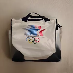 1984 Olympics XXIII Olympiad Games Sport Bag 13” x 10” x 10”- 2 Zip Compartments - Picture 1 of 3