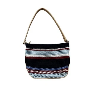 The Sak RED WHITE BLUE Crochet Shoulder Bag Boho Hippie Bohemian Purse Small - Picture 1 of 6