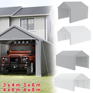 Lagerzelt Carport 3x4m 3x6m 4x6m 4x8m Garage Zelt mit Türen Geräteschuppen Mobil - Bild 1 von 20