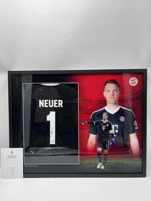 Bayern München Trikot Manuel Neuer signiert im Rahmen COA neu Adidas  - Bild 1 von 4