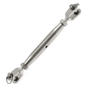316 Stainless Steel Jaw and Jaw Turnbuckle Rigging Screw, 3/8" (10mm) Threade... - Picture 1 of 5
