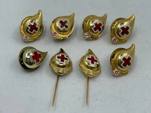 *ALFILERES SOLAPA DONANTE SANGRE CRUZ ROJA 8 EN TOTAL 1 GALÓN A 8 GALONES #X82 - Imagen 1 de 5
