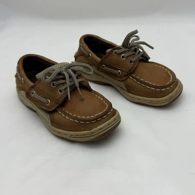 Sperry Top Sider Toddler Youth Boat Shoes Brown Casual Comfort Loafers Size 8.5 - Image 1 of 4