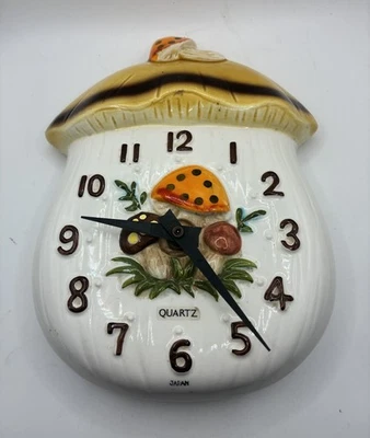 Vintage Merry Mushroom Wall Clock Sears & Roebuck 1976 Japan Retro Working - Image 1 of 4