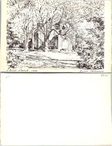 Postkarte Christuskirche ? Dover, Delaware, historische Skizze - Bild 1 von 1