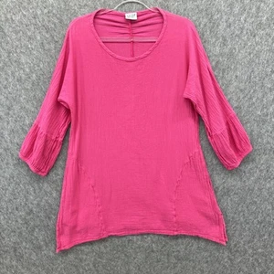 Oh mia garza! Camicia tunica donna 100% cotone taglia 1 media rosa caldo morso di squalo - Foto 1 di 8