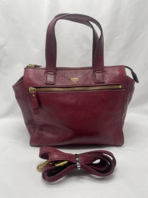 Bolso Bandolera Boho Fossil Tessa Cuero Guijarro Rojo Cartera Cartera Foto 1 de 4