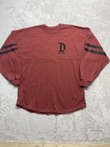 Camiseta deportiva Disneyland Resort Spirit para hombre pequeña roja manga larga a rayas D 1955 - Imagen 1 de 12