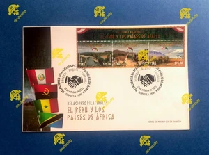 PERU 2025 DIPLOMATIC RELATIONSHIP PERU WITH AFRICAN NATIONS FDC STAMPS  - Picture 1 of 1