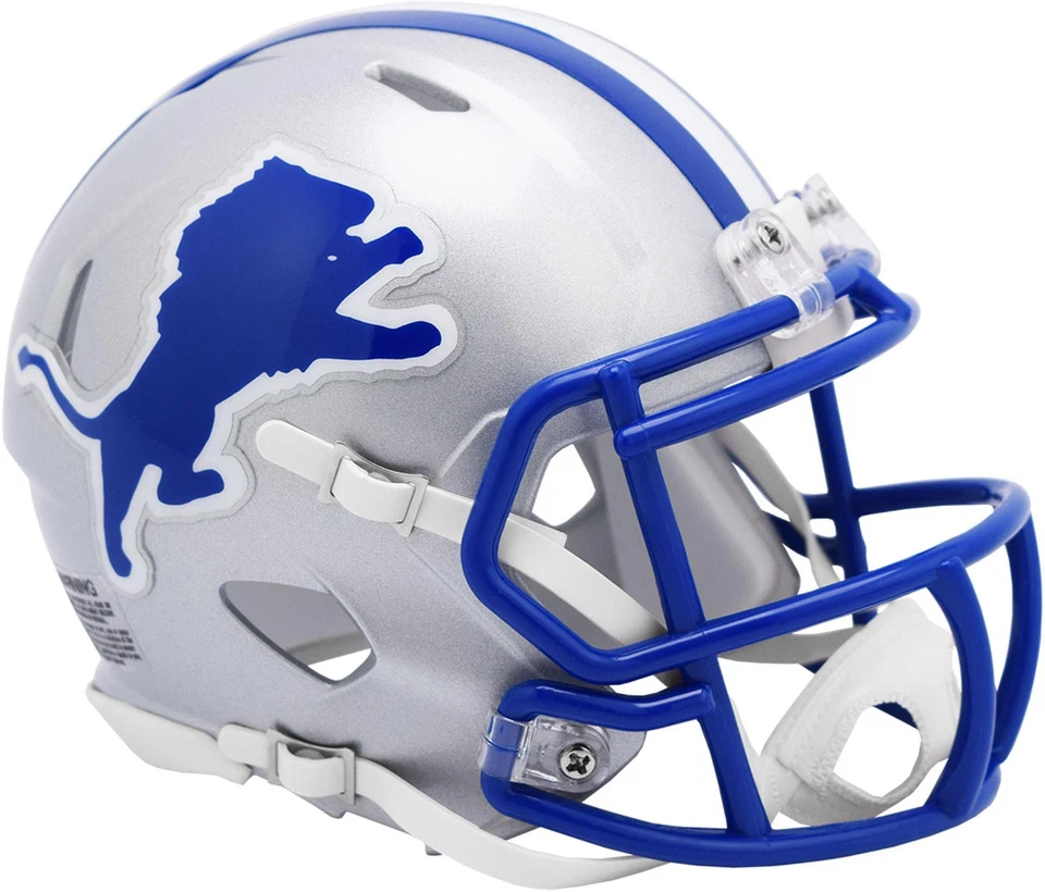 Minicasco de velocidad retroceso Detroit Lions Riddell 1983-2002 Foto 1 de 1